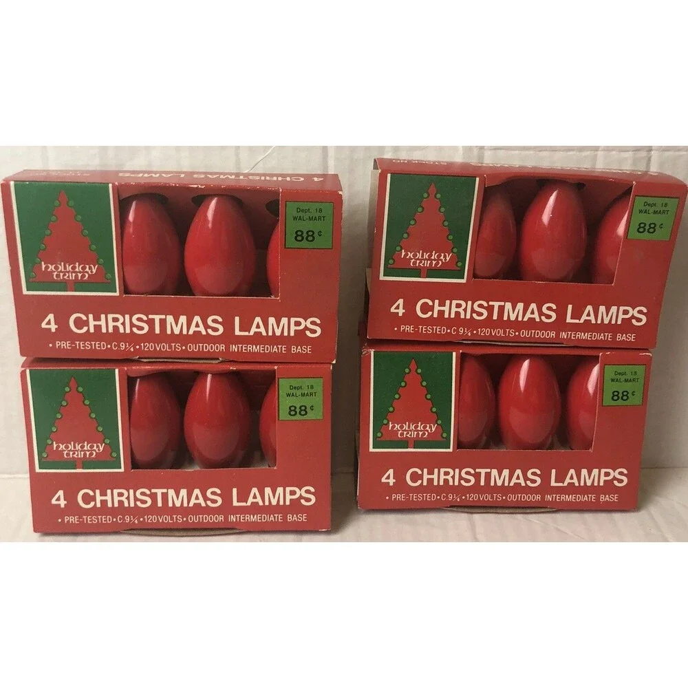 Vintage Outdoor C9 1/4 Replacement Christmas Bulbs  16 Bulbs Holiday Trim